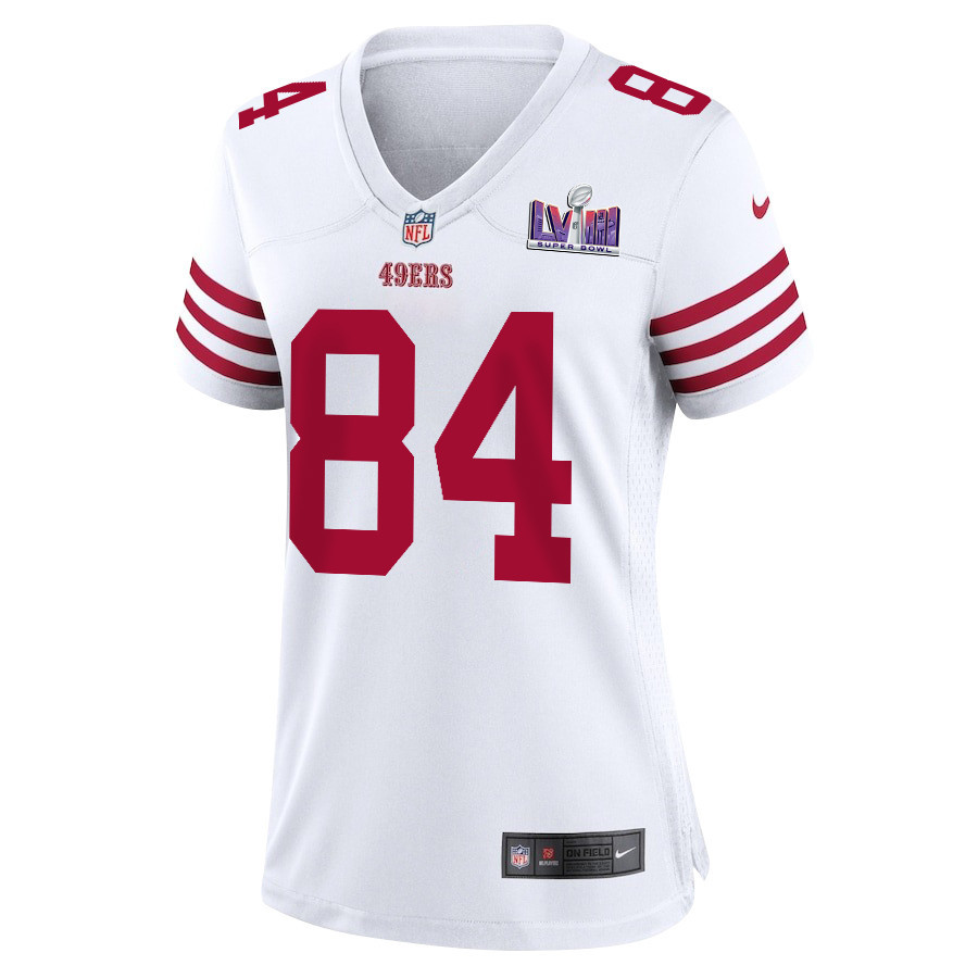 Chris Conley 84 San Francisco 49ers Super Bowl LVIII Patch Game Women Jersey - White JS6120 nicesnker - Image 2