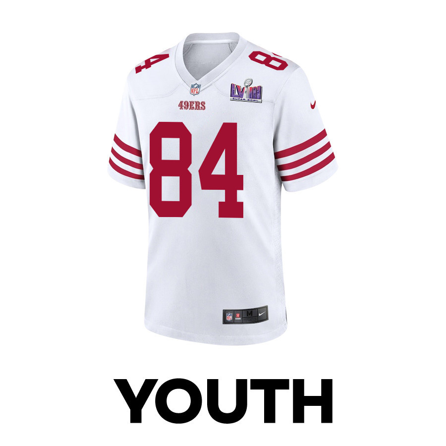 Chris Conley 84 San Francisco 49ers Super Bowl LVIII Patch Game YOUTH Jersey - White JS4744 nicesnker - Image 2