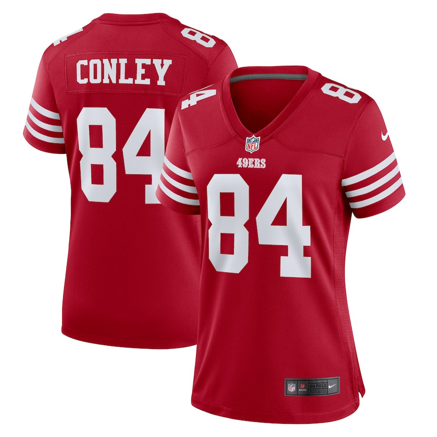 Chris Conley 84 San Francisco 49ers Women Game Jersey - Scarlet JS8006 nicesnker