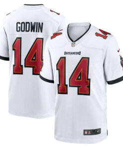 Chris Godwin 14 Tampa Bay Buccaneers Game Men Jersey - White JS8850 nicesnker