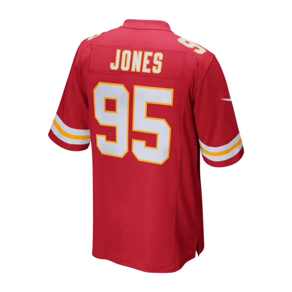 Chris Jones 95 Kansas City Chiefs 2025 Pro Bowl Patch Game Men Jersey - Red JS6679 nicesnker - Image 3