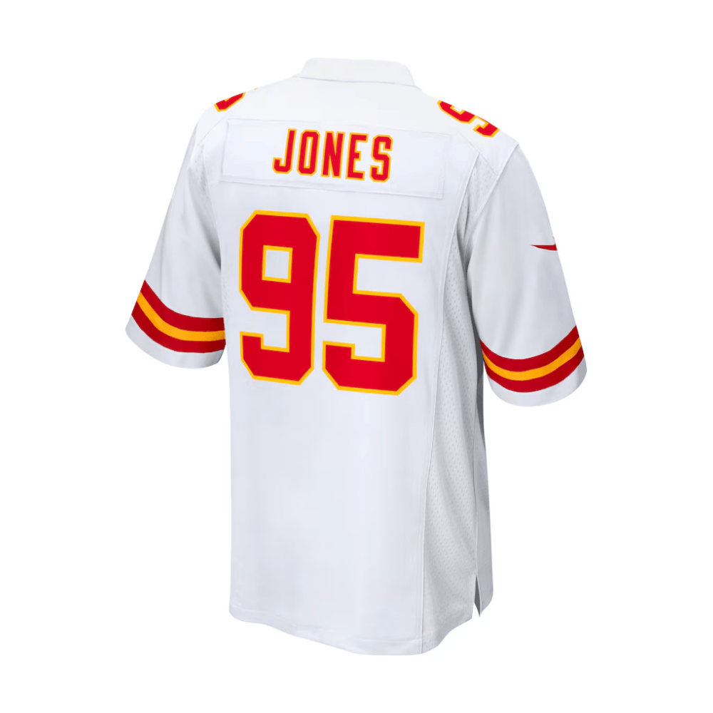Chris Jones 95 Kansas City Chiefs 2025 Pro Bowl Patch Game Men Jersey - White JS9617 nicesnker - Image 3
