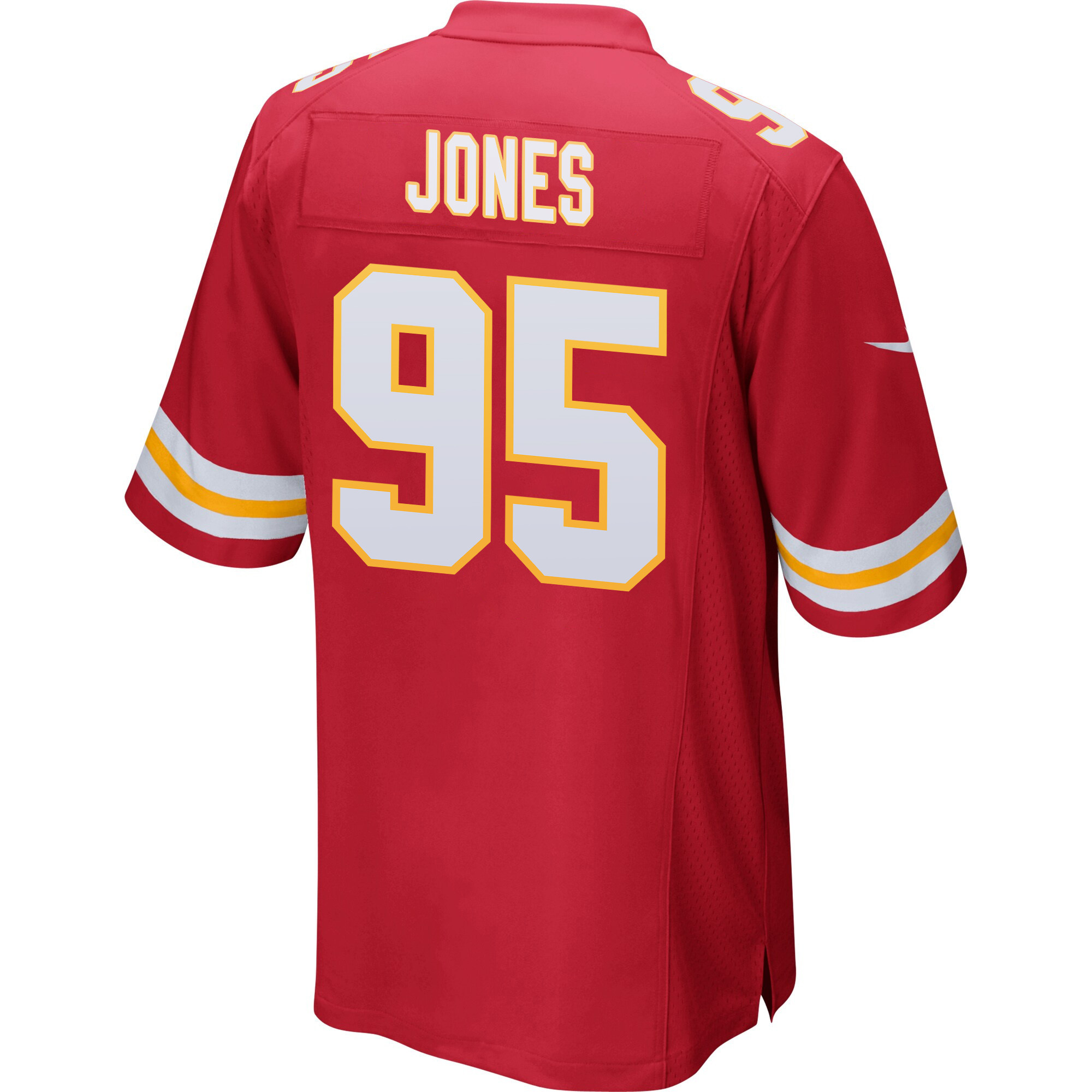 Chris Jones 95 Kansas City Chiefs AFC Champions Patch Game Men Jersey - Red JS7779 nicesnker - Image 3