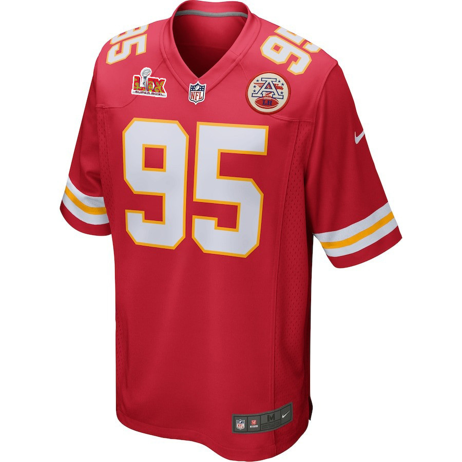 Chris Jones #95 Kansas City Chiefs Super Bowl LIX Jersey - Men's - Red JS4033 nicesnker - Image 2