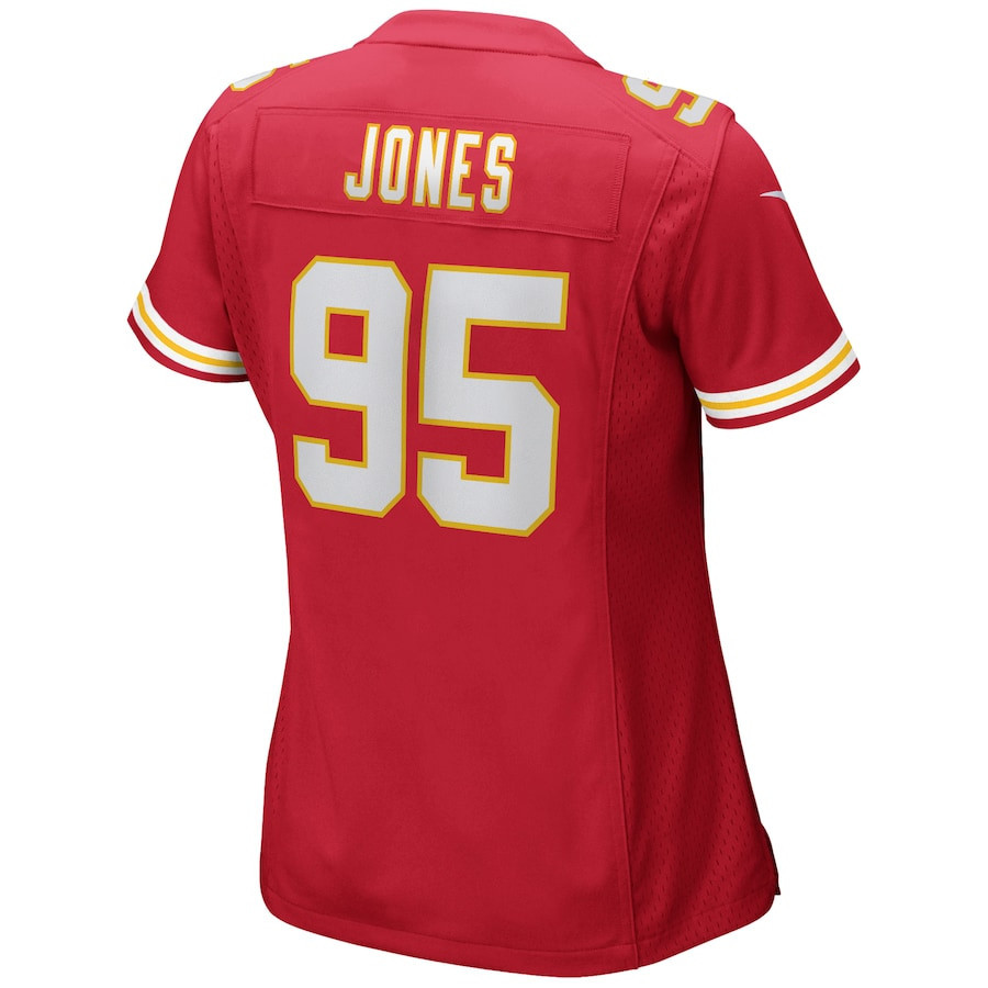 Chris Jones #95 Kansas City Chiefs Super Bowl LIX Women's Jersey - Red JS7922 nicesnker - Image 3