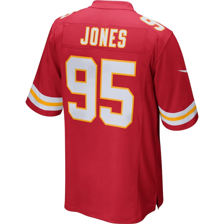 Chris Jones #95 Kansas City Chiefs Super Bowl LIX YOUTH Jersey - Red JS2625 nicesnker - Image 3