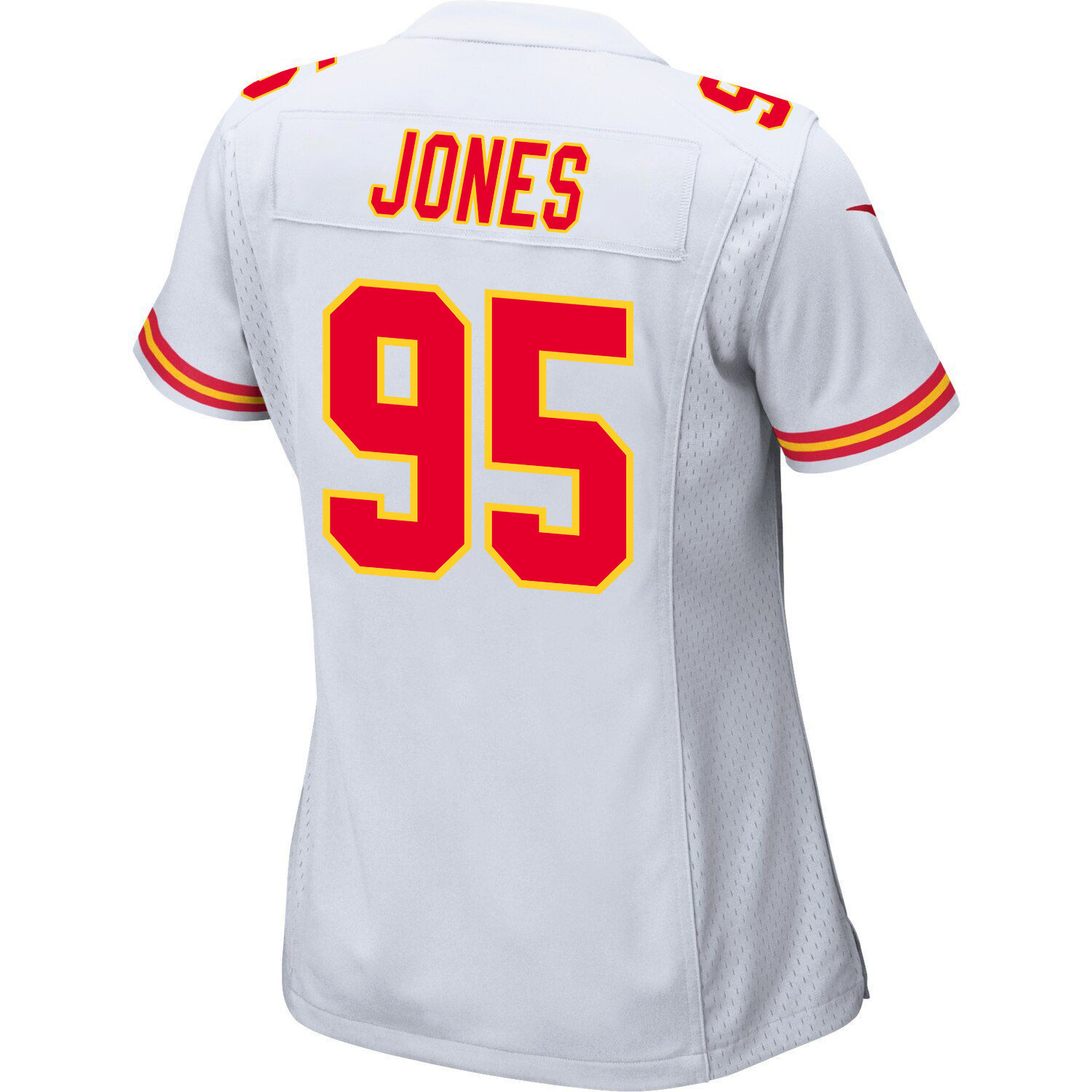 Chris Jones 95 Kansas City Chiefs Super Bowl LVIII Champions 4 Stars Patch Game Women Jersey - White JS1915 nicesnker - Image 3