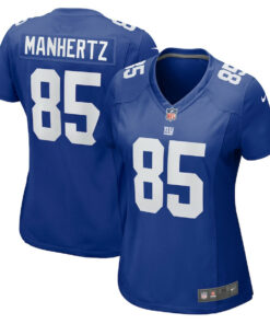 Chris Manhertz 85 New York Giants Women's Game Jersey - Royal JS6587 nicesnker