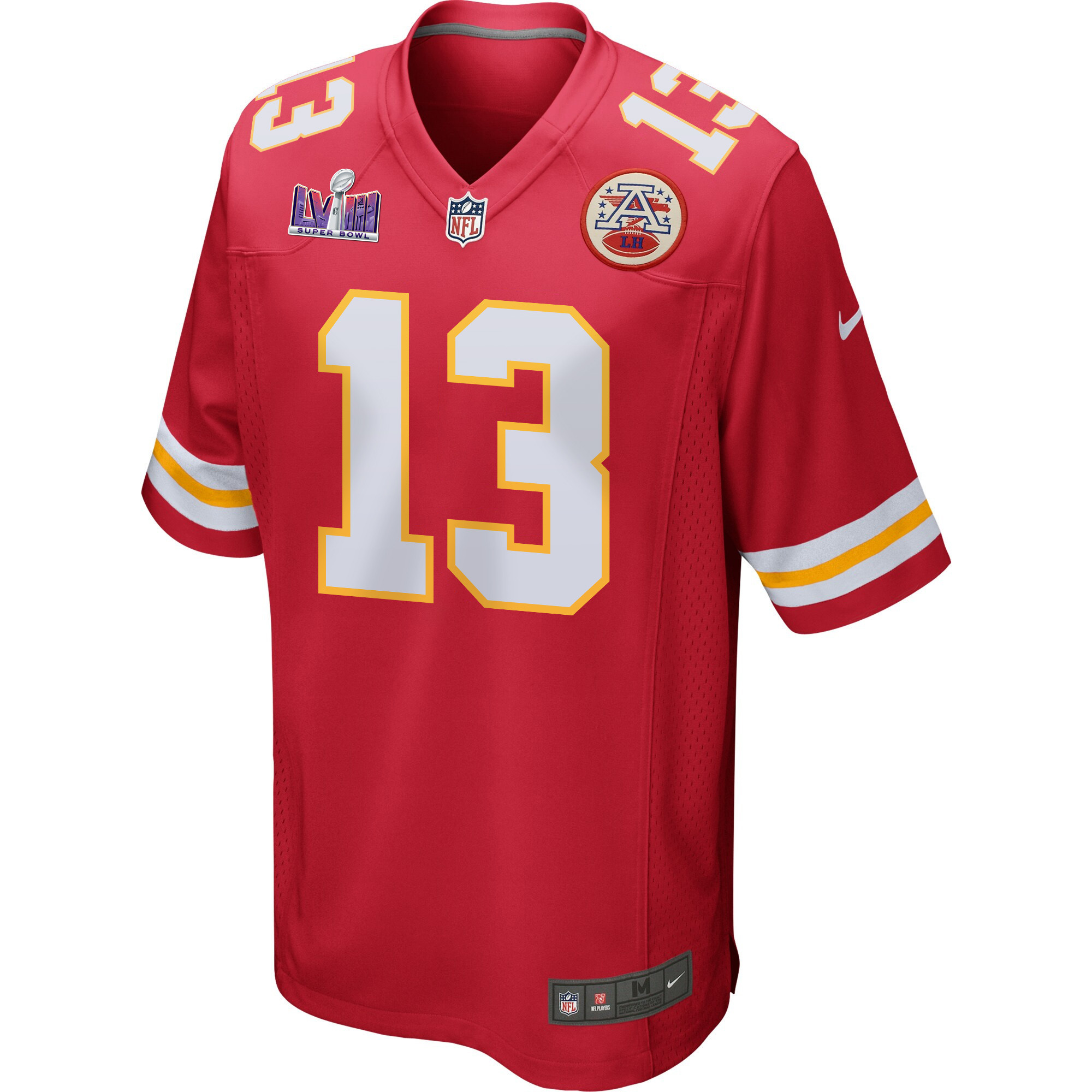 Chris Oladokun 13 Kansas City Chiefs Super Bowl LVIII Patch Game Men Jersey - Red JS7819 nicesnker - Image 2