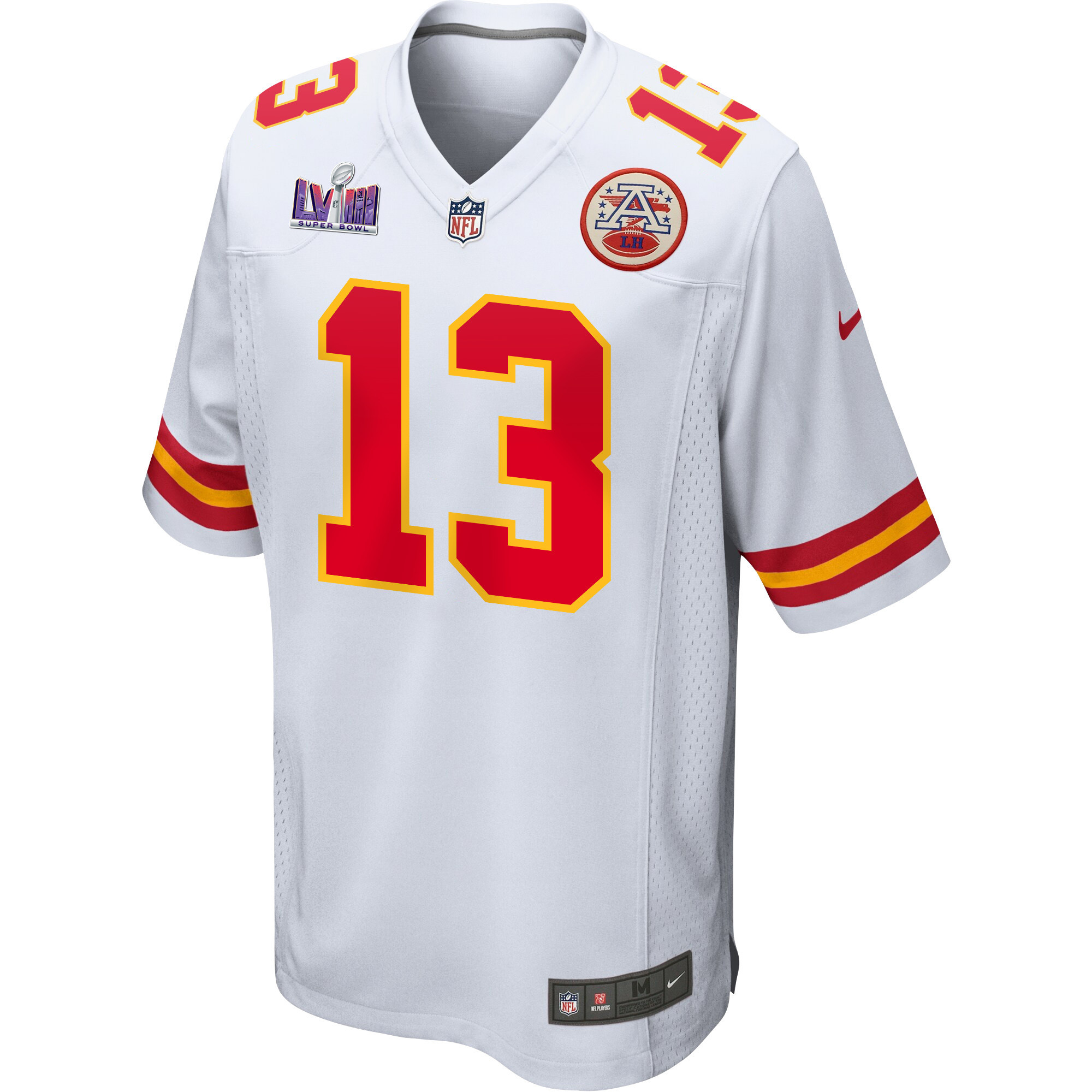 Chris Oladokun 13 Kansas City Chiefs Super Bowl LVIII Patch Game Men Jersey - White JS2161 nicesnker - Image 2