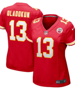 Chris Oladokun 13 Kansas City Chiefs Women Game Jersey - Red JS1251 nicesnker