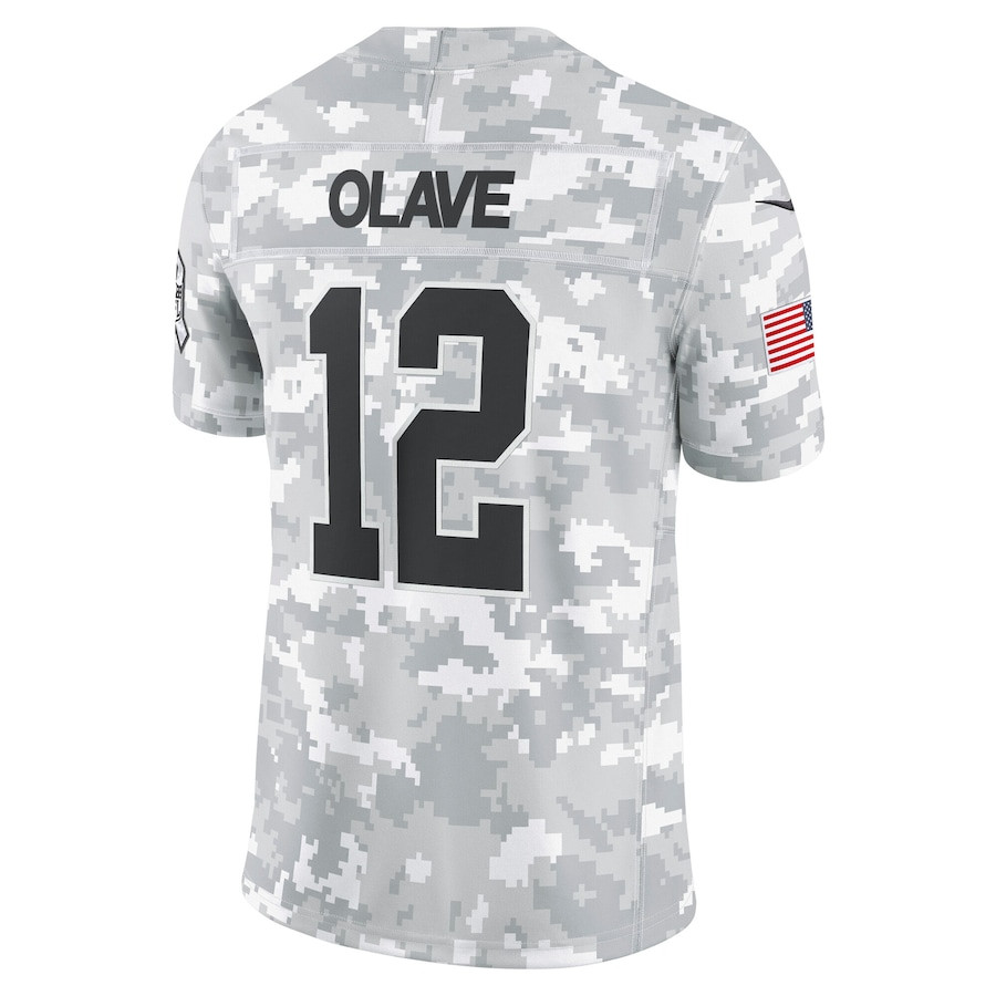 Chris Olave 12 New Orleans Saints 2024 Salute to Service Limited Men Jersey - Arctic Camo JS8485 nicesnker - Image 3