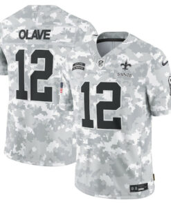 Chris Olave 12 New Orleans Saints 2024 Salute to Service Limited Men Jersey - Arctic Camo JS8485 nicesnker