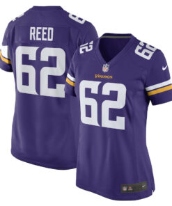 Chris Reed 62 Minnesota Vikings Women Game Jersey - Purple JS8997 nicesnker