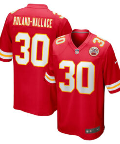 Chris Roland-Wallace 30 Kansas City Chiefs Game Men Jersey - Red JS3014 nicesnker