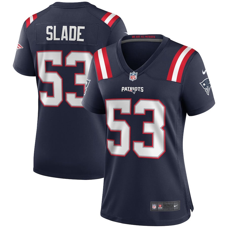 Chris Slade 53 New England Patriots Women Game Retired Jersey - Navy JS1569 nicesnker
