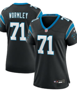 Chris Wormley 71 Carolina Panthers Women Game Jersey - Black JS2825 nicesnker
