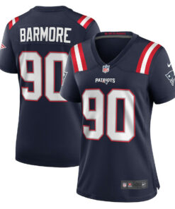 Christian Barmore 90 New England Patriots Women Game Jersey - Navy JS4885 nicesnker