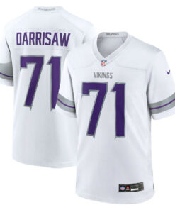Christian Darrisaw 71 Minnesota Vikings Alternate Game Men Jersey - White JS3522 nicesnker