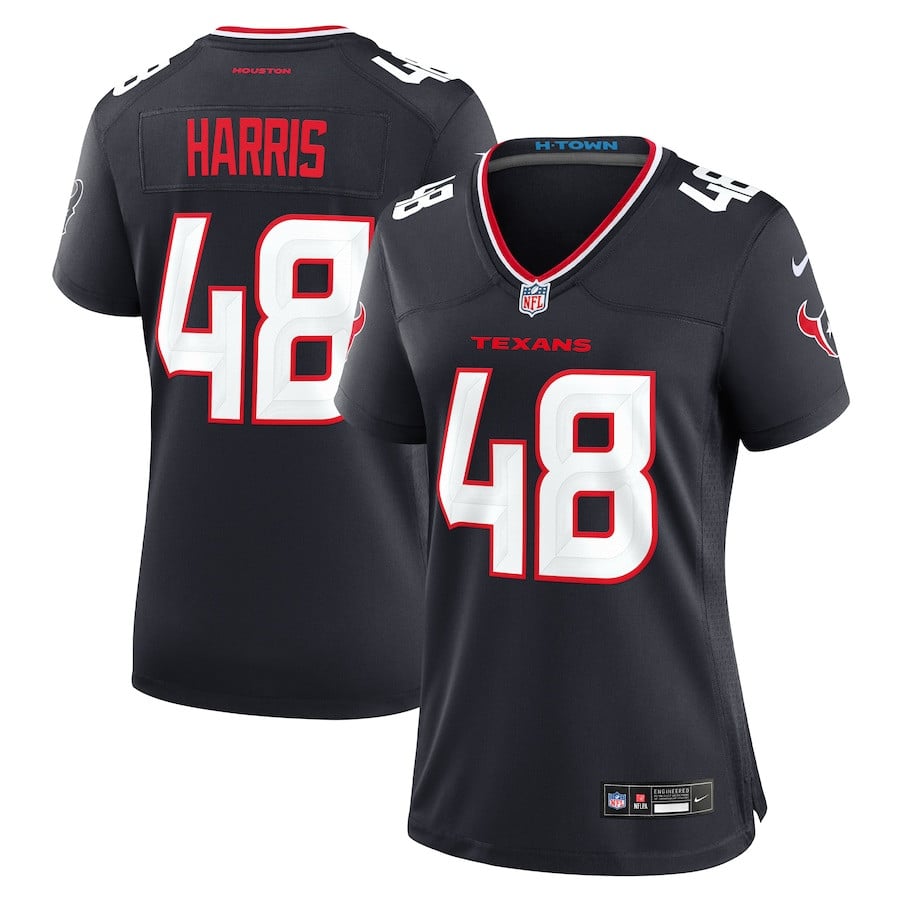 Christian Harris 48 Houston Texans Women's Team Game Jersey - Navy JS3806 nicesnker