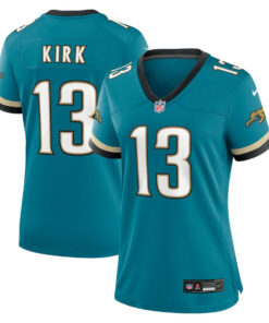 Christian Kirk 13 Jacksonville Jaguars Women's Prowler Throwback Game Jersey - Teal JS8604 nicesnker
