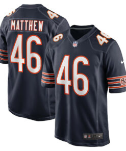 Christian Matthew 46 Chicago Bears Game Men Jersey - Navy JS2633 nicesnker