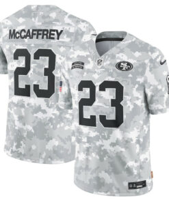 Christian McCaffrey 23 San Francisco 49ers 2024 Salute to Service Limited Men Jersey - Arctic Camo JS8851 nicesnker