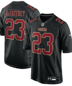 Christian McCaffrey 23 San Francisco 49ers Fashion Game Men Jersey - Carbon Black JS1668 nicesnker