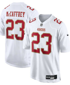 Christian McCaffrey 23 San Francisco 49ers Fashion Game Men Jersey - Tundra White JS9714 nicesnker