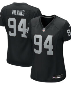 Christian Wilkins 94 Las Vegas Raiders Women's Team Game Jersey - Black JS3822 nicesnker