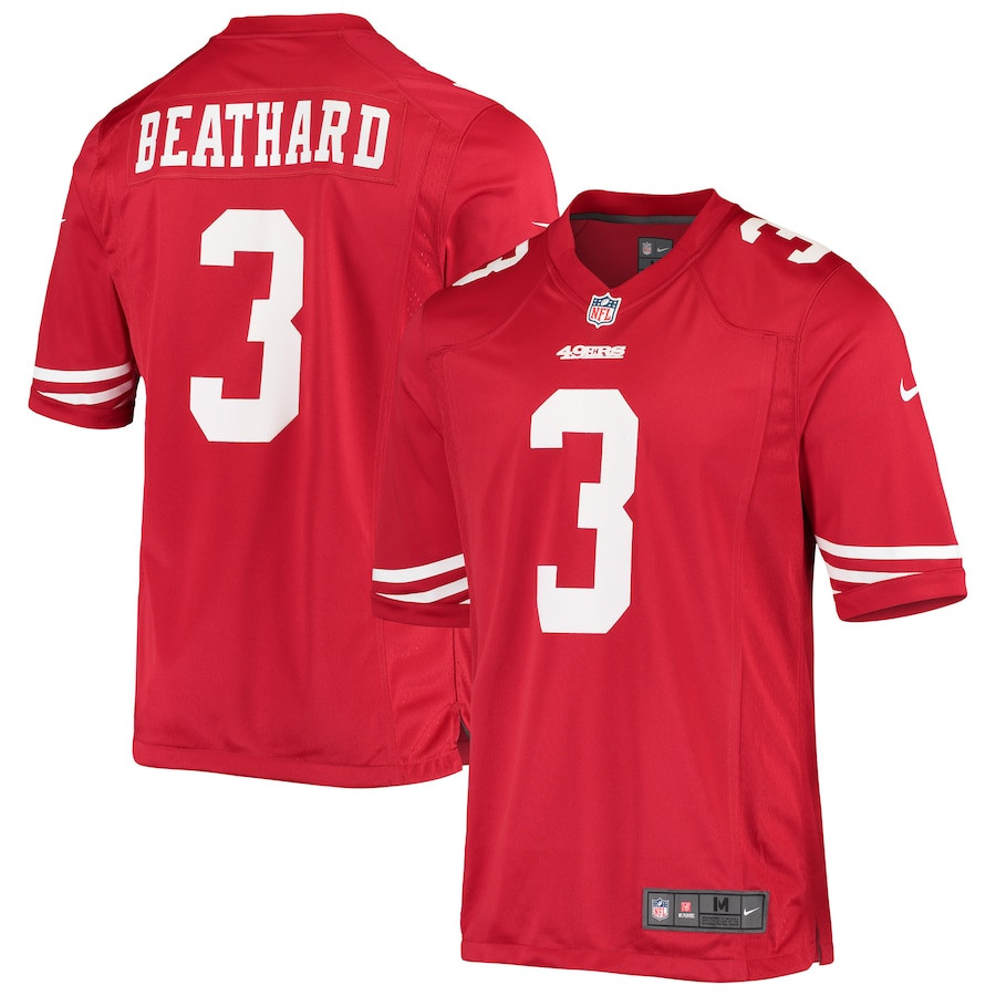C.J. Beathard 3 San Francisco 49ers Men Game Jersey - Scarlet JS4365 nicesnker