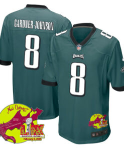 C.J. Gardner-Johnson 8 Philadelphia Eagles Super Bowl LIX New Orleans Patch Game Men Jersey - Midnight Green JS3077 nicesnker