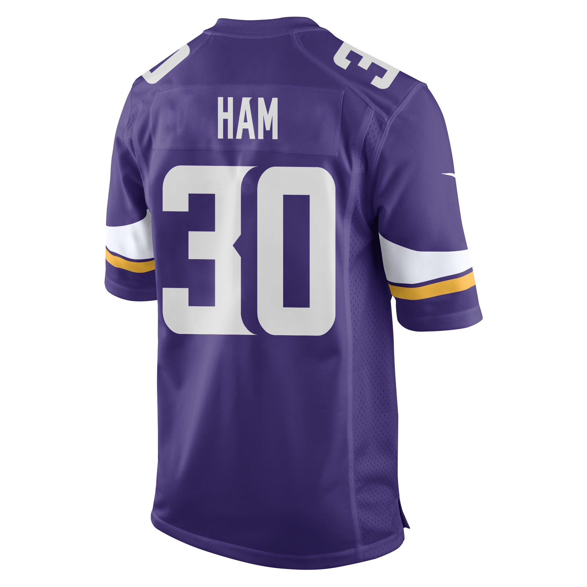 C.J. Ham 30 Minnesota Vikings Super Bowl LIX New Orleans Patch Game Men Jersey - Purple JS6238 nicesnker - Image 2