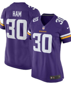 C.J. Ham 30 Minnesota Vikings Women Game Jersey - Purple JS9747 nicesnker
