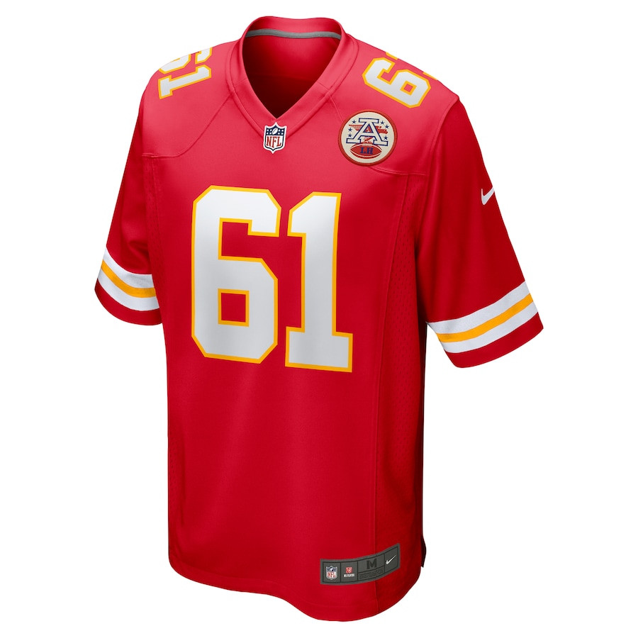 C.J. Hanson 61 Kansas City Chiefs Game Men Jersey - Red JS2203 nicesnker - Image 2