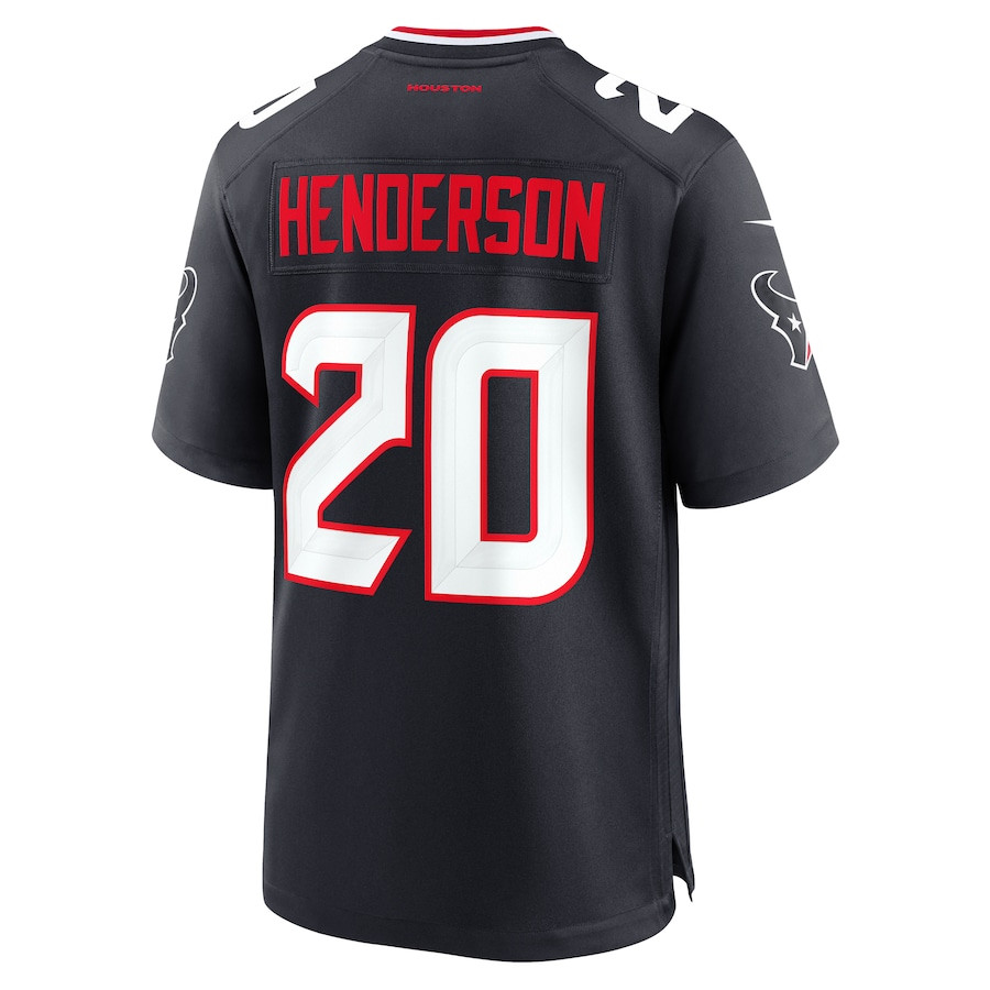 C.J. Henderson 20 Houston Texans Team Game Men Jersey - Navy JS5296 nicesnker - Image 3