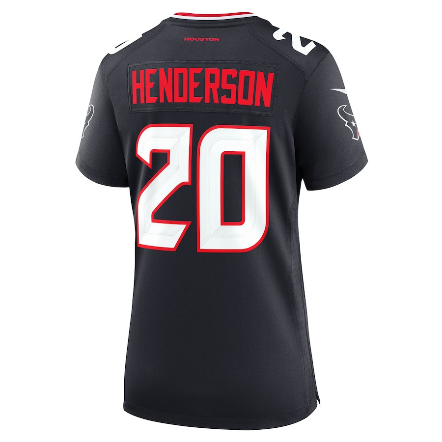 C.J. Henderson 20 Houston Texans Women Team Game Jersey - Navy JS6084 nicesnker - Image 3