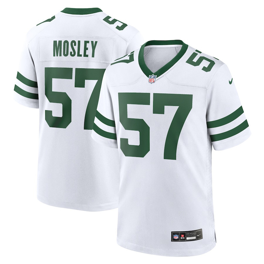 C.J. Mosley 57 New York Jets Game Jersey - Men, Legacy White JS1680 nicesnker