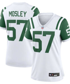 C.J. Mosley 57 New York Jets Women's Classic Alternate Game Jersey - White JS1593 nicesnker
