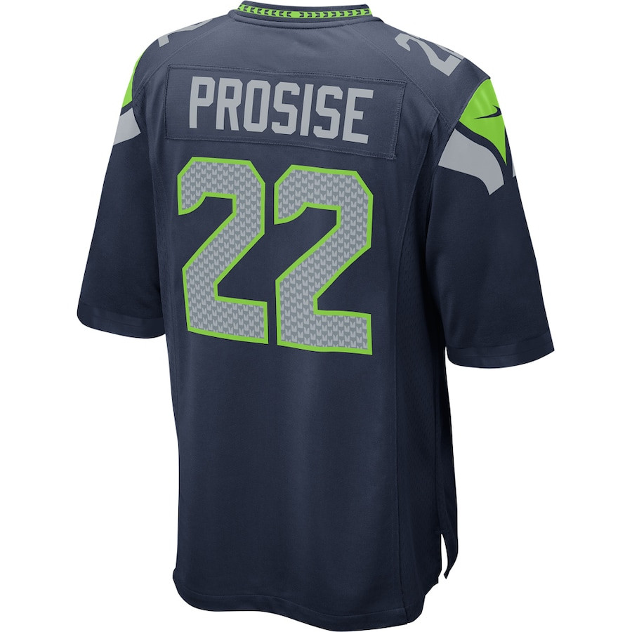 C.J. Prosise 22 Seattle Seahawks YOUTH Game Jersey - College Navy JS2403 nicesnker - Image 3