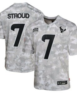 C.J. Stroud 7 Houston Texans 2024 Salute to Service Game YOUTH Jersey - Arctic Camo JS9944 nicesnker
