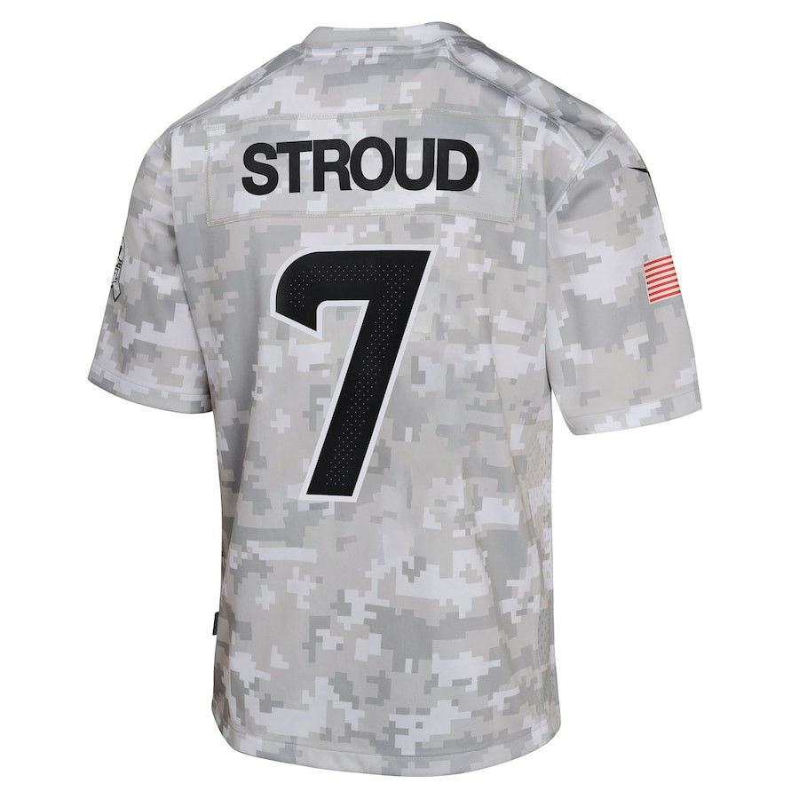 C.J. Stroud 7 Houston Texans 2024 Salute to Service Game YOUTH Jersey - Arctic Camo JS9944 nicesnker - Image 3