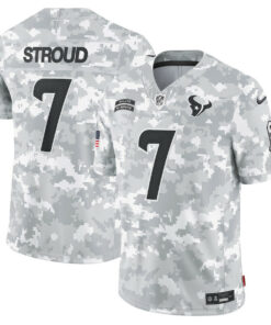 C.J. Stroud 7 Houston Texans 2024 Salute to Service Limited Men Jersey - Arctic Camo JS9310 nicesnker