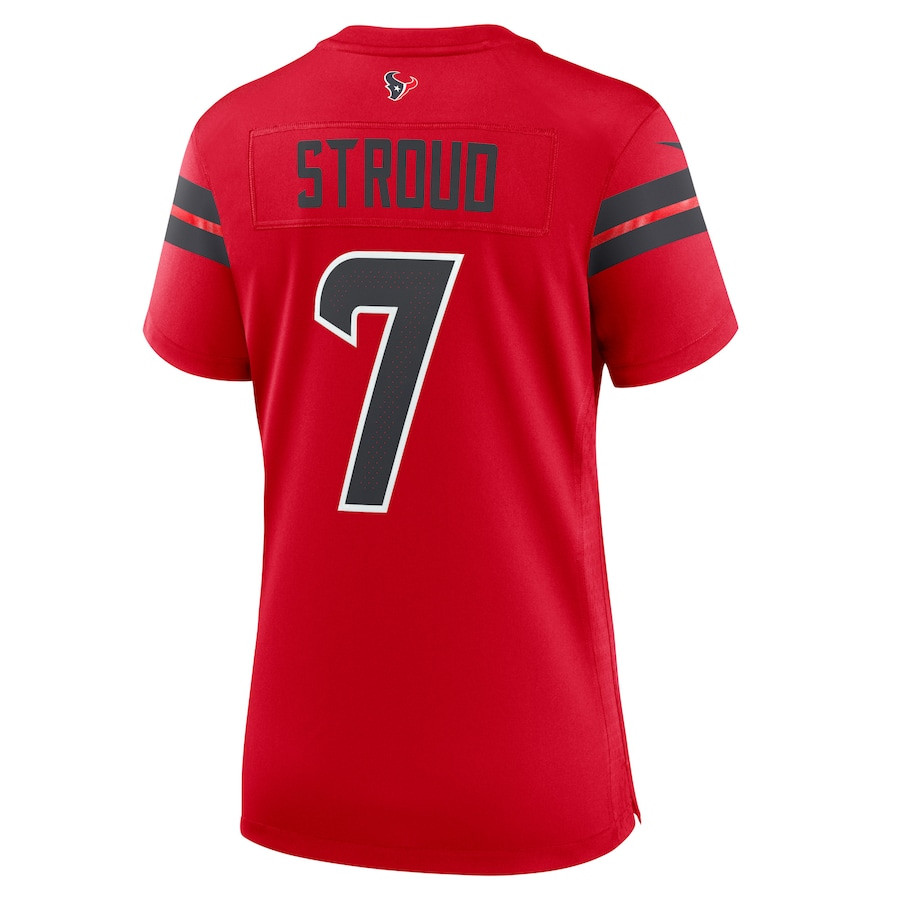 C.J. Stroud 7 Houston Texans Alternate Game Women Jersey - Red JS8639 nicesnker - Image 3