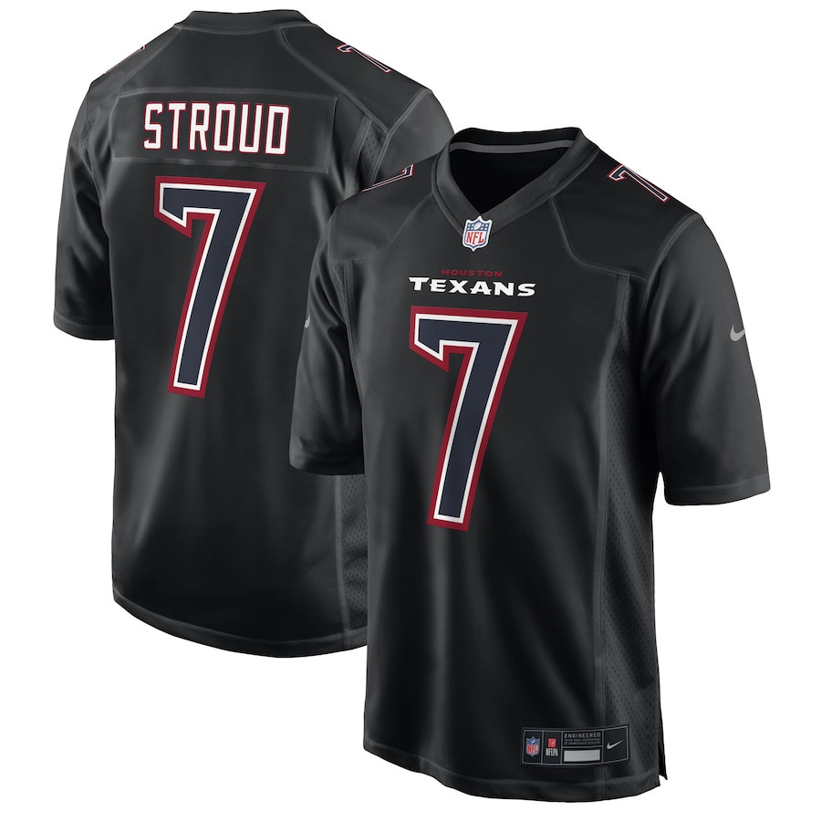C.J. Stroud 7 Houston Texans Fashion Game Men Jersey - Black JS4578 nicesnker