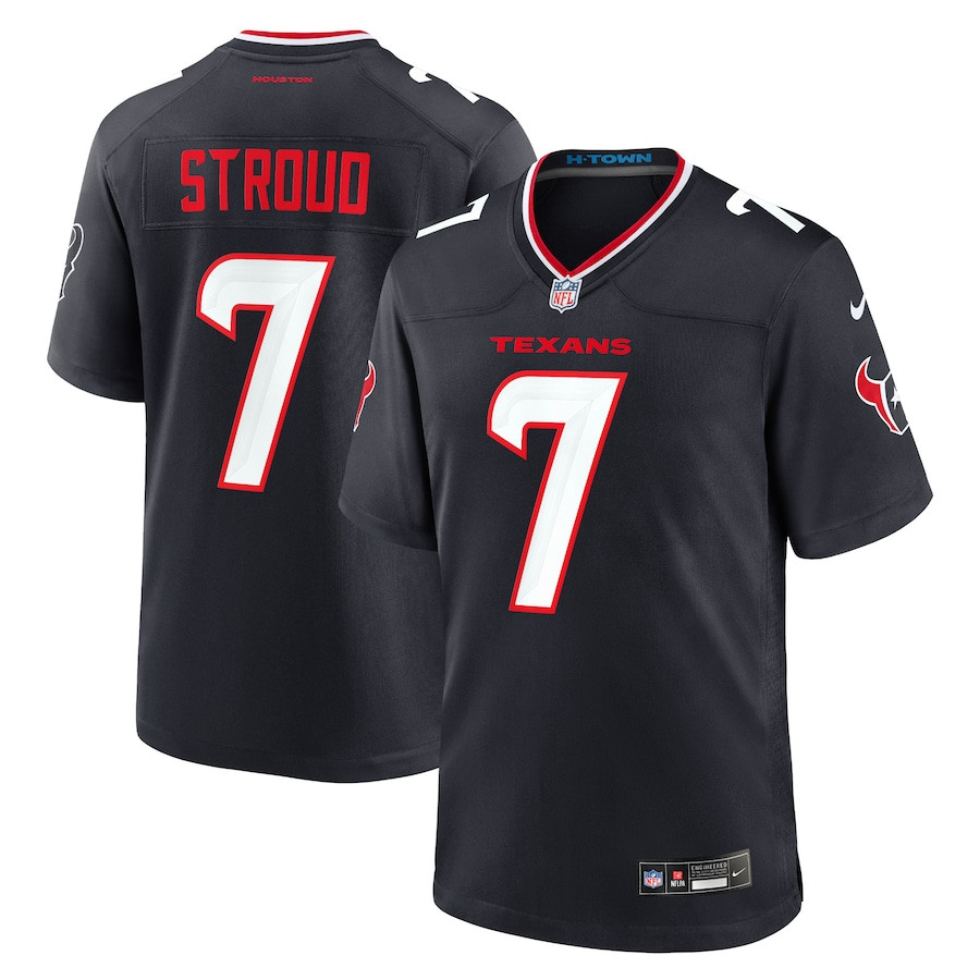 C.J. Stroud 7 Houston Texans Game Jersey - Men, Navy JS7981 nicesnker