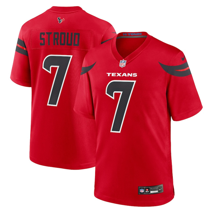 C.J. Stroud 7 Houston Texans Game Jersey - Men, Red JS2336 nicesnker