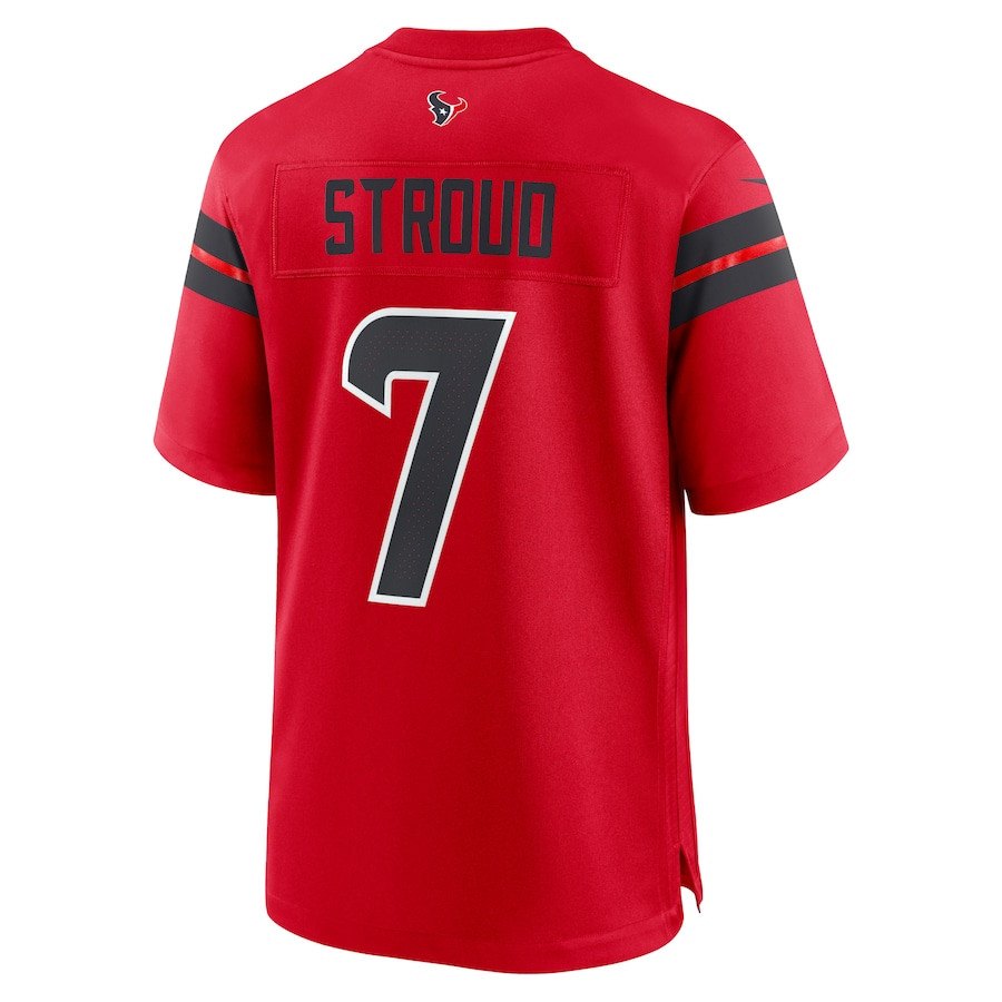 C.J. Stroud 7 Houston Texans Game Jersey - Men, Red JS2336 nicesnker - Image 3