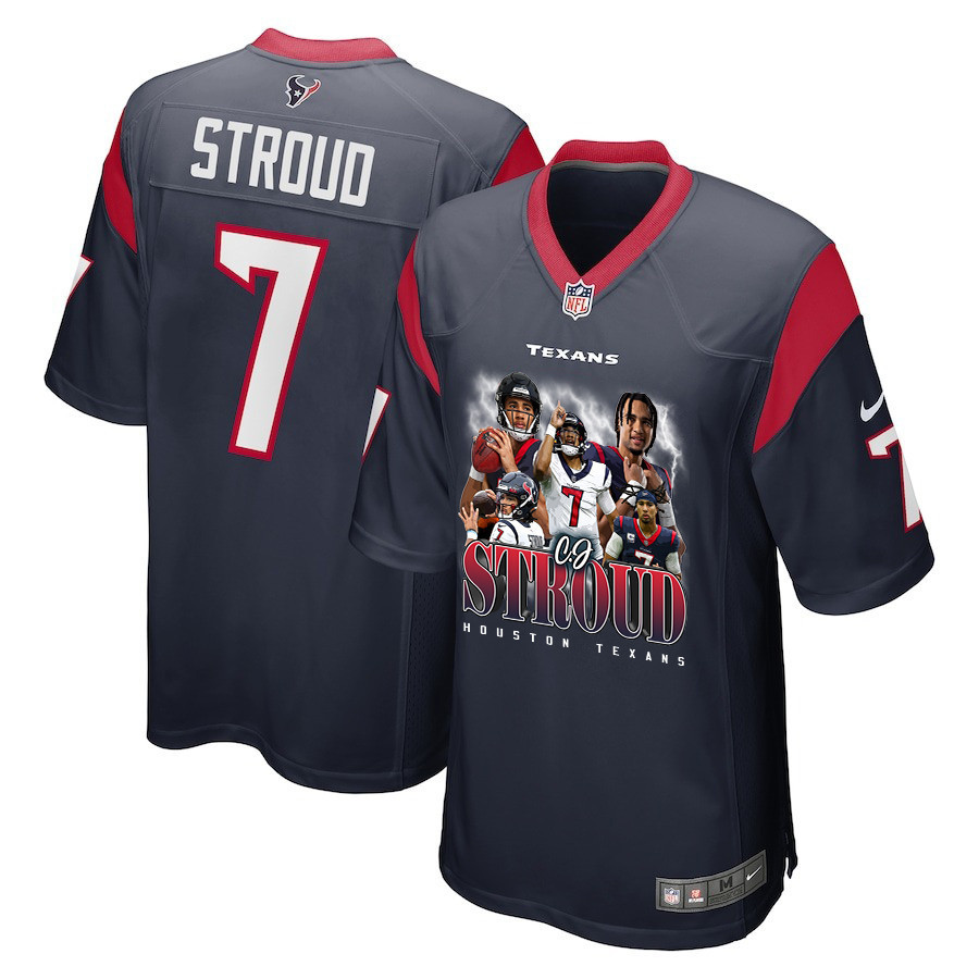 C.J. Stroud 7 Houston Texans The Chosen One Game Men Jersey - Navy JS4928 nicesnker