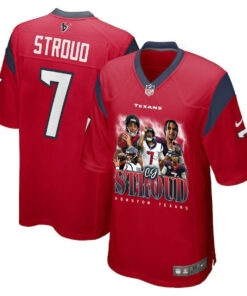 C.J. Stroud 7 Houston Texans The Chosen One Game Men Jersey - Red JS5725 nicesnker